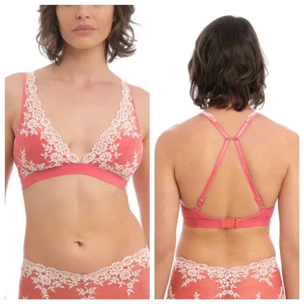 Wacoal Embrace Lace Bralette Womens Size 40 Wireless Convertible